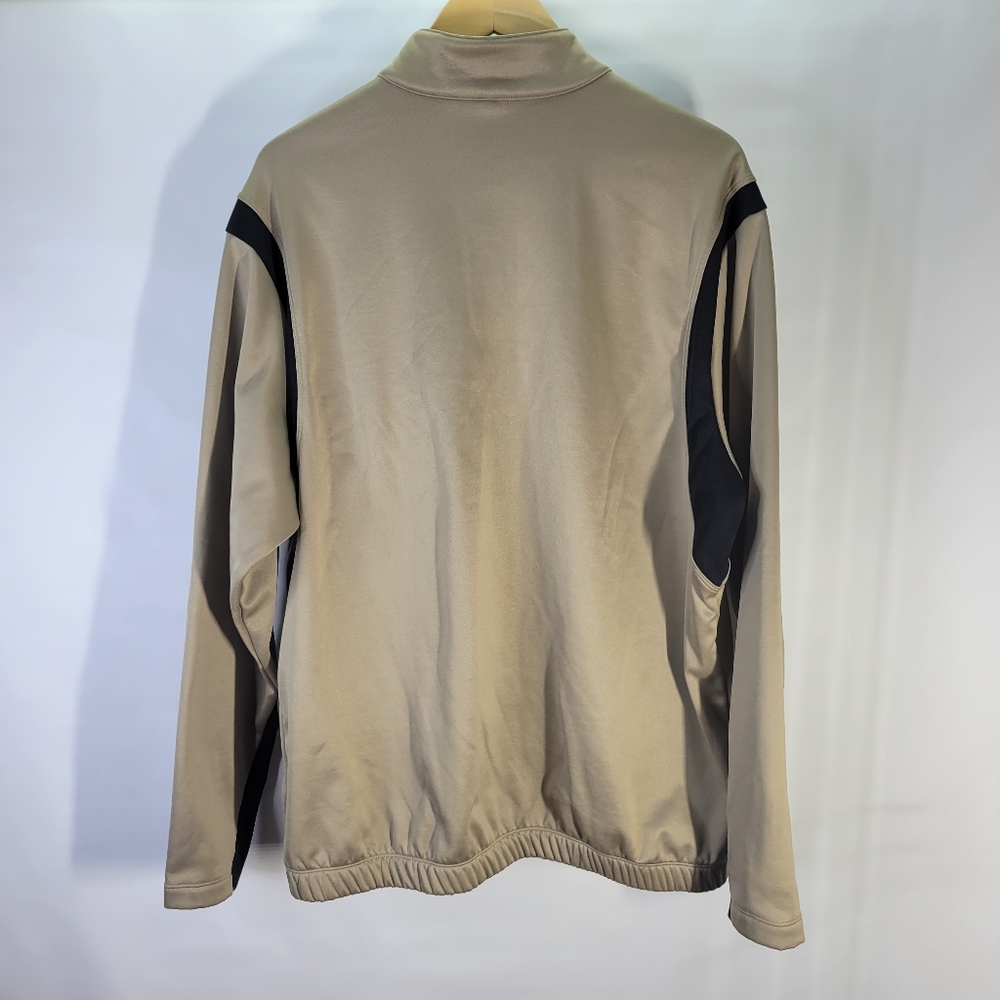 Mens Nike Golf Therma Fit Pullover 1/2 zip Tan/Black Size Large - Picture 4 of 6
